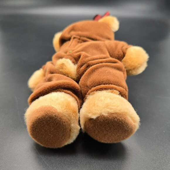 UCLA Plush Teddy Bear Wearing Reindeer Costume With Antlers & Red Nose VR1805 - Picture 5 of 6